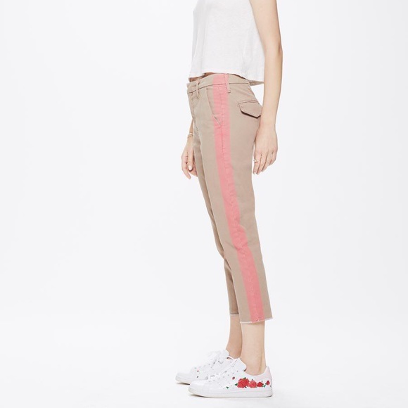 mother denim shaker prep fray